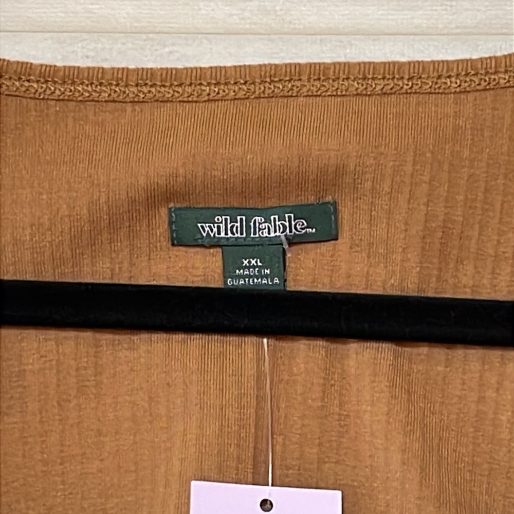 Bundle of women’s XXL swimsuit cover-up/dress one black one cognac/caramel NWT - Picture 7 of 11